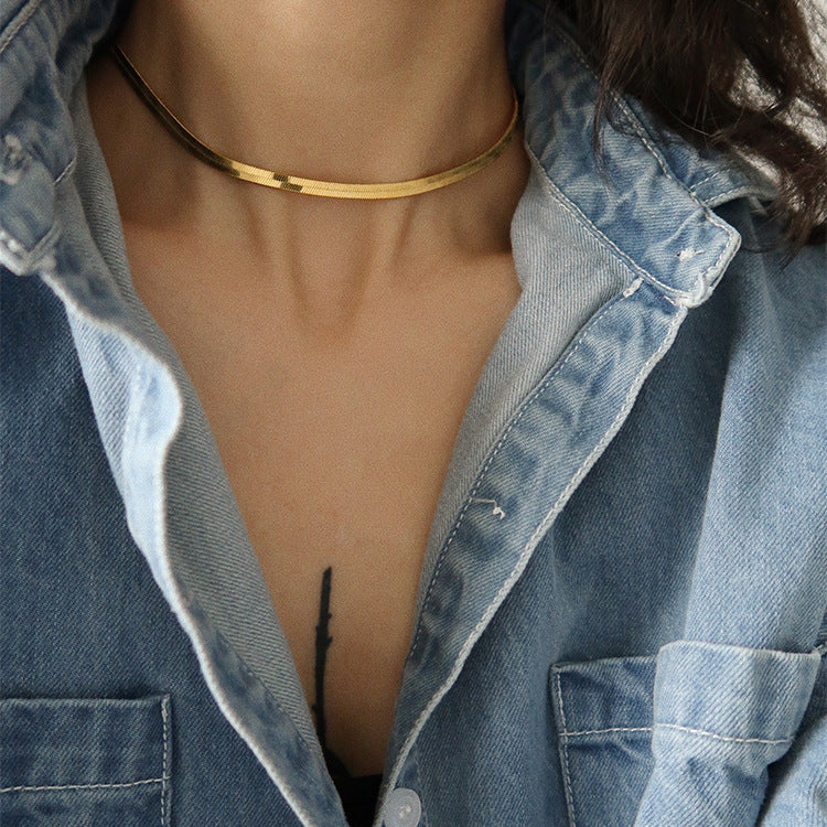 Wholesale Double stacked clavicle chain with blade